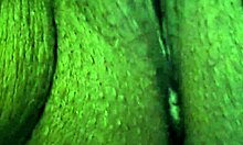 Mature ebony BBW masturbates shaved pussy