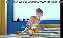 teen in stockings goes solo with wild 3d masturbation fun