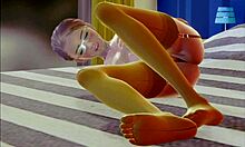 teen in stockings goes solo with wild 3d masturbation fun