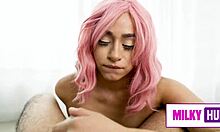 Small Latina Sasha Rides Big Cock Hard Against Wall