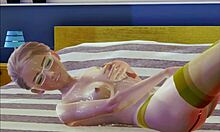 teen in stockings goes solo with wild 3d masturbation fun