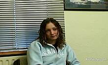 British Amateur's First Porn Casting with Toys and Heels!