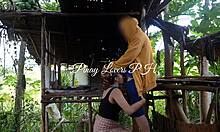 Petite Teen Couple In Outdoor Abandoned House Scandal