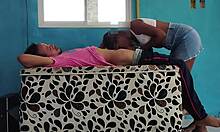 He was tired from work and his partner gives him a blowjob to gain strength