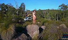 Belgium teen strips naked, revealing her curves