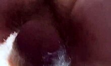 Sexy MILF gets cum on glasses 😍