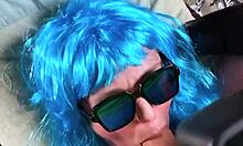 Sexy MILF gets cum on glasses 😍