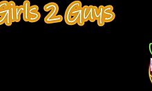 four girls and two guys sucking big cocks in group 😏