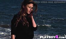 Mila Azul strips naked