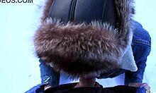 I give a sexy slut a deepthroat blowjob in public and cum in her mouth, throbbing creampie close up