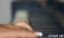 Young Teen Babe Fingers Her Pussy And Rubs Small Tits With Dildo