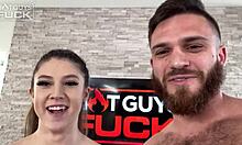 ally takes a giant load from bodybuilder straight to the face