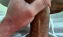 young exotic brazilian enjoying delicious solo session at home.