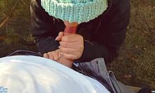 Hot Milf Pulls Up Panties Full of Cum After Outdoor Action