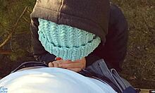 Hot Milf Pulls Up Panties Full of Cum After Outdoor Action