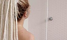 I can't relax in the shower, so I lick my ass and masturbate my clit for solo pleasure