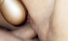 Wife Teases Herself, Then Gets Slammed Hard With Cum!