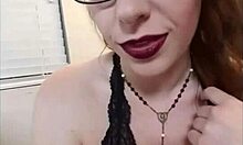 Sexting session turns wild with cock and ball domination in this hot brunette compilation. Glasses on, lingerie tight!