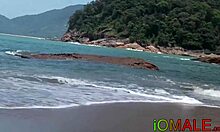 Watch this hardcore Latino jock get creampied after bareback on the beach!