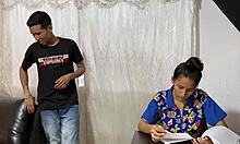 big tit teacher gets hot and sexy with student