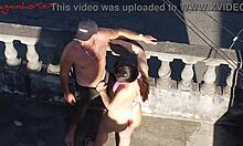 Damn! Vagninho and Pamela Pantera nearly bang outdoors on drone cam!