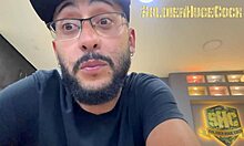 she comes to sign contracts but sucks my huge cock and swallows my cum