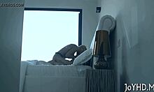 Elegant legal age teen gets impaled on jock, fucking hard.