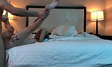 damn, banging this hot tatted petite beauty missionary style! 🔥