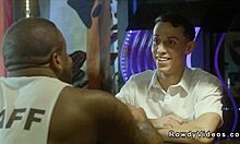 Beardy Hunk Anal Fucks Young Worker With Big Cock In Sex Club