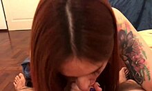 latina amateur gives blowjob in pov, cum in mouth