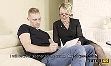 Tutor4k man ties teacher's legs for unusual lesson