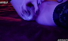 Arinafox Plays with Dildo While Parents Are Away for Solo Fun