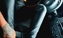 Taxi girl sucks me for a foot massage!