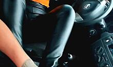 Taxi girl sucks me for a foot massage!