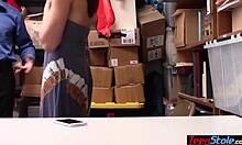 stunning thief caught at work, analized by lp officer in office