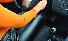 Taxi girl sucks me for a foot massage!