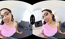 VRAllure: Petite teen uses vibrator at awards show for thrilling solo fun