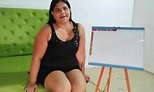 Latina Chubby Girl Gives JOI And Shows How To Squirt With Vibrator