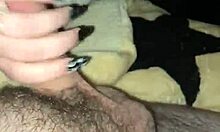 Best friend's girlfriend jerking my cock in homemade