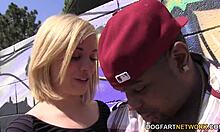 blonde lia lor tries huge black first time