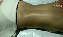 Indian lady enjoys a full body massage in homemade clip