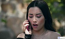 bitchy girls dominate nerd teen in wild lesbian orgy with aidra fox and others