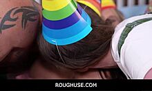 rough teen 18+ fucked by stepbro and stepsis on birthday, lola mai mia kay