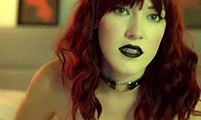 goth babe rides a nice cock then gets cum all over her tits