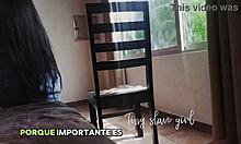 Skinny Petite Whore Bent Over Fucking. She Teases Her Small Tits.