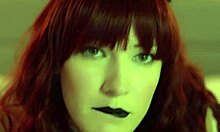 goth babe rides a nice cock then gets cum all over her tits