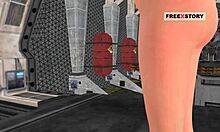 Animated 3D Cartoon Indian Girl Poses Sexually and Masturbates with Banana