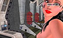 Animated 3D Cartoon Indian Girl Poses Sexually and Masturbates with Banana