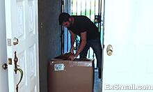 Thin brunette girl gets pussy licked, then sucks and fucks hard