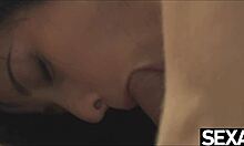 Insatiable beauty teases in 69 before riding cock hard